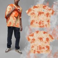 【NIKE 耐吉】短袖 Jordan Essentials 橘 男款 短T 上衣 純棉 寬鬆 渲染(DX9584-112)