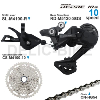 SHIMANO DEORE M4100 10v Groupset M4100 Shifter Cassette Sprocket and M4120 / M5120 Rear Derailleur HG54 Chain- 10-speed