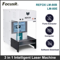 REFOX LM-80B 6W LM-80E 20W Intelligent Laser Marking Machine Built-in Fume Extractor PC For iPhone Back Glass Removal Repair