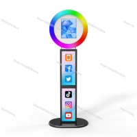 360 Photo Booth RGB Supplementary Light Video Live Selfie Tool for Tablet Photography Kiosks