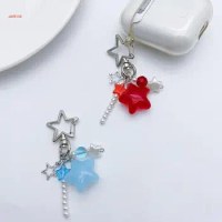 Jelly Star Cellphone Strap Colorful Phone Chain Detachable Phones Lanyard Handmade Five-Pointed Star Keychains Jewelry