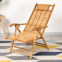 躺椅折疊椅子懶人午休沙灘靠椅竹藤椅夏季午睡神器實木家用老式椅