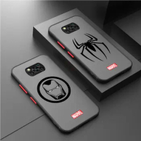 Marvel Avengers Hero Logo Luxury Phone Case for Xiaomi Poco X3 Pro M5s X5 Pro F3 M5 X4 GT M3 X3 NFC C40 C50 C51 X4 Pro Cover