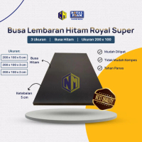 Busa Lembaran Hitam Royal Super 200x100cm Tebal 2,3, dan 5cm - kasur Matras Peredam Suara