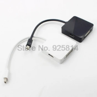 by dhl or ems 200pcs 3 in 1 Mini DP DisplayPort to HDMI-Compatible/DVI/VGA Display Port Cable Adapter for Apple MacBook
