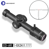 Discovery New Compact Hunting Optical Sight ED 1-6X24IR FFP Tactics High-Quality Spotting Scope Rifle Scope For .50bmg .338 7.62