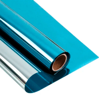Sunice Window Tint Film 1.52x18/30m Roll Home Decor Heat Control Blue&amp;Silver Mirror Reflective Pravicy Solar Sticker Anti-UV