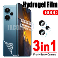 3IN1 Hydrogel Film For Xiaomi Poco F5 F2 Pro F4 F3 GT 5G Water Gel Screen Protector F 5 4 3 2 5Pro 2Pro 4GT 3GT 5 G Camera Glass