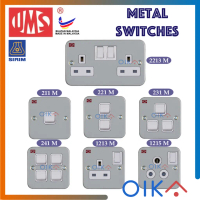 [READY STOCK]SIRIM UMS METAL CLAD Switch Socket Series with Base Soket Heavy Duty Soket Plug Socket 