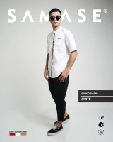 SAMASE Kemko Basic Slim S011 Kemeja Koko Baju Koko Pria Dewasa Lengan Pendek