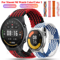 For Xiaomi MI Watch Color/Color 2 Straps Braided Watchbands Bracelet 20 22mm Smart Watch For Xiaomi Mi Bro Air/Mibro lite Correa