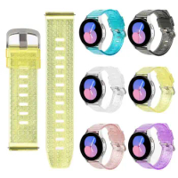 TPU Glitter Watch Strap Transparent Watchbandsfor Samsung Galaxy Watch 5 4 Active 2 / Huawei / Garmin / Amazfit