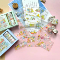 8 box/lot Sumikko Gurashi Washi Stickers Set With Tape Cute Decorative Stationery Sticker Scrapbooking DIY Stick Label