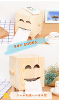 木質笑臉捲紙盒/卡通可愛衛生紙盒/超療癒小物/笑臉衛生紙捲盒