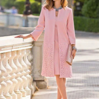 Mother Of The Bride Groom Dresses Set 2023 Vintage Short Pink Jacket Outfit Wedding Party Gown Kurti Vestido De Madrinha Farsali