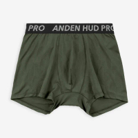 【Anden Hud】男款_吸濕排汗系列．機能短版平口內褲(沉灰綠-AH Pro緊帶)