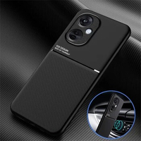 For OnePlus Nord CE 3 Lite 5G Case With Metal Plate Magnetic Car Holder Phone Case For One Plus Nord CE3 Lite Leather Back Cover