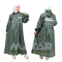 MATAR Jas Hujan Gamis syar'i Gamis Muslimah Bahan Tebal Elastis Anti Air Wanita Dewasa Syari