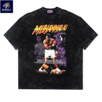 COD-2023 HITAM PRIA Kaos OVERSIZED SAVEUR MUHAMMAD ALI MINERAL WASHED BLACK T SHIRT/BAJU Men Women B