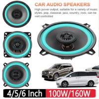 1pc 4/5/6 Inch Car Speakers 100W/160W Universal HiFi Coaxial Subwoofer Car Audio Music Stereo Full Range Speakers for Car Auto
