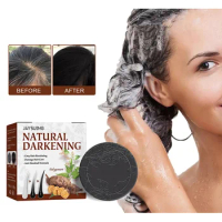 Hair Darkening Shampoo Bar Hair Cleaning Shampoo Soap Solid Shampoo Natural Hair Strengthen Nourish Hair Roots
