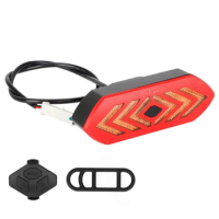 Electric Scooter Tail Light with Turn Signals Wireless Remote Control Safety Warning Taillight Brake Light for Xiaomi E-Scooters