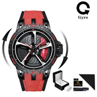 Original 3D Real Super Car Watch Waterproof Rotate Watches Car Rim Quartz Watch Men's Sports 360° Spin For Men Clock AUDl RS7