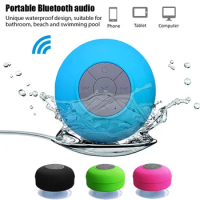 Mini Portable Bluetooth Speaker Wireless Waterproof Shower Bathroom for Phone Soundbar Hand Free Car Loudspeaker Suction Cup