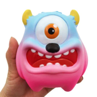 Jumbo Cute Monster Squishy Cartoon Slow Rising Simulation Bread Scented Stress Relief Squeeze Toy Funny Gift Toy for Children