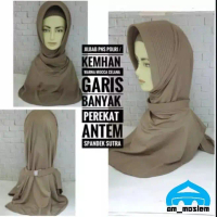 Jilbab PNS POLRI / KEMHAN Mocca Garis Banyak