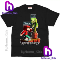 100-150cm Jj & MIKEY MAIZEN Minecraft Minecraf Minicraft Mine Craft เสื้อยืดเด็ก วัสดุพรีเมี่ยม