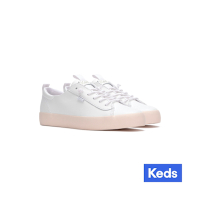Keds KICKBACK LEATHER POP FOXING 皮革免綁帶小白鞋 WH68414