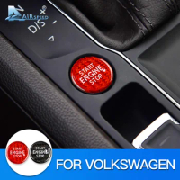 AIRSPEED for Volkswagen VW Lamando Teramont Sagitar Tiguan L Phideon Bora Passat Touran Carbon Fiber Engine Start Button Sticker