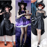 萬圣節成人服裝性感女巫套裝裙子紫色巫婆氣質森林派對吸血鬼服飾