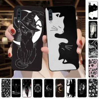 Witch and Cat funda Phone Cover For Samsung Galaxy A12 A13 A14 A20S A21S A22 A23 A32 A50 A51 A52 A53 A70 A71 A73 5G coque Cases