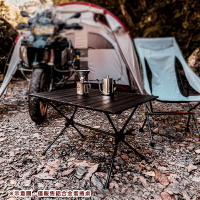 【露營趣】BROWN BEAR BR-021 黑騎士鋁合金蛋捲桌 二段高低 鋁捲桌 摺疊桌 折疊桌 休閒桌 露營桌 野餐桌 車床 機車露營 野營