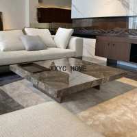 Italian Luxury Marble Square Modern Coffee Table Decorative Books Designer Coffee Tables Design Table Table Basse Home Furniture