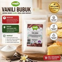 Vanili Bubuk 50 gr - Aroma Wangi Kuat - Kue & Minuman Lebih Harum & Lezat