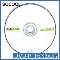 【最高22%點數】SoCool DVD-R 16X 50片 光碟 DVD【限定樂天APP下單】