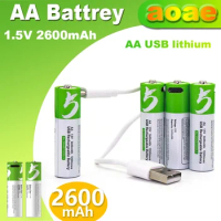 Battery aa 1.5V rechargeable battery aa supports direct charging of C-line Pilas aa USB rechargeable battery aa li-ium batteries