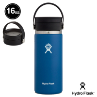 美國Hydro Flask 旋轉咖啡蓋寬口保溫鋼瓶473ml 鈷藍色