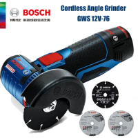 Bosch GWS 12V-76 Professional 12V Cordless Angle Grinder Rechargeable Portable Angle Grinder Handle Cutting Machine Power Tools