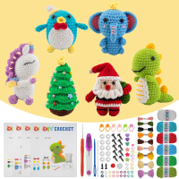 6Pcs Crochet Kit for Beginners Crochet Animal Kits,Knitting Kit for Kids s with Step by Step Videos