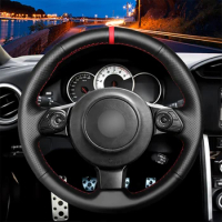 Genuine Nappa Leather Hand-sewing Steering Wheel Cover for Toyota GT86 GR86 2016-2023 Subaru BRZ 2016-2022 Funda Volante