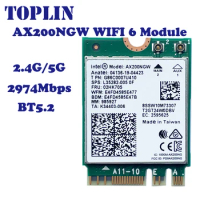 WiFi 6 Dual Band 3000Mbps Wireless Card For Intel AX200 M.2 BT5.2 2.4G/5Ghz 802.11ac/ax AX200NGW Wi-fi Adapter