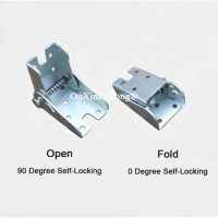HOT 1Pair 90 Degree Self-Locking Folding Hinge Table Chair Sofa Legs Foldable Feet Hinge Invisible Furniture Connecting Fittings