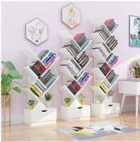 落地書架樹形置物架靠牆兒童多層家用省空間小書櫃簡易收納架客廳 雙十一購物節 免運