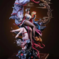JuHunCREATE Studio Fox Hime Twin Flower GK Limited Edition Handmade Figure Resin Statue Model
