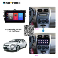 For TOYOTA COROLLA 2007-2011 2 Din Car Radio Android Multimedia Player GPS Navigation IPS Screen DSP 9 Inch