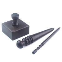 1Pcs sandalwood grinding stick round polishing machine tool diy handmade leather leather edge polishing stick edge leather craft